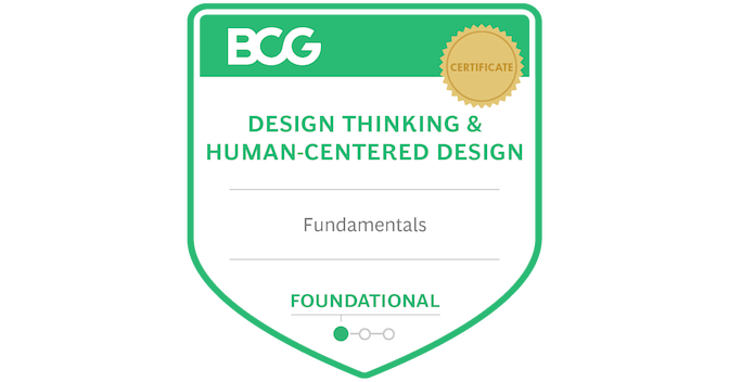 Design Thinking & Human-Centered Design: Fundamentals badge